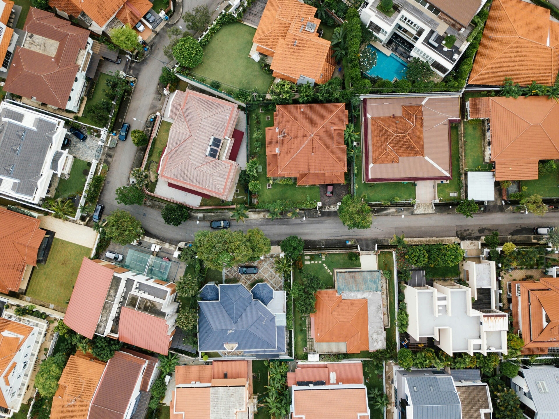 Photo de lotissement vu du ciel